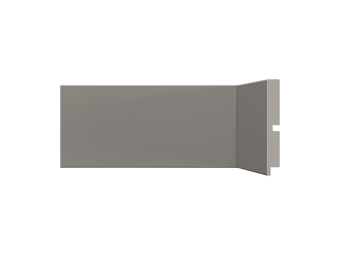 Rodapé de poliestireno 454 Cinza Titanium com 100mm de altura Santa Luzia